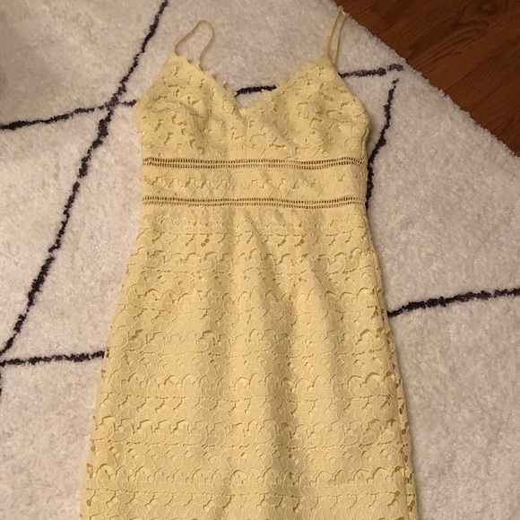 pale yellow midi dress